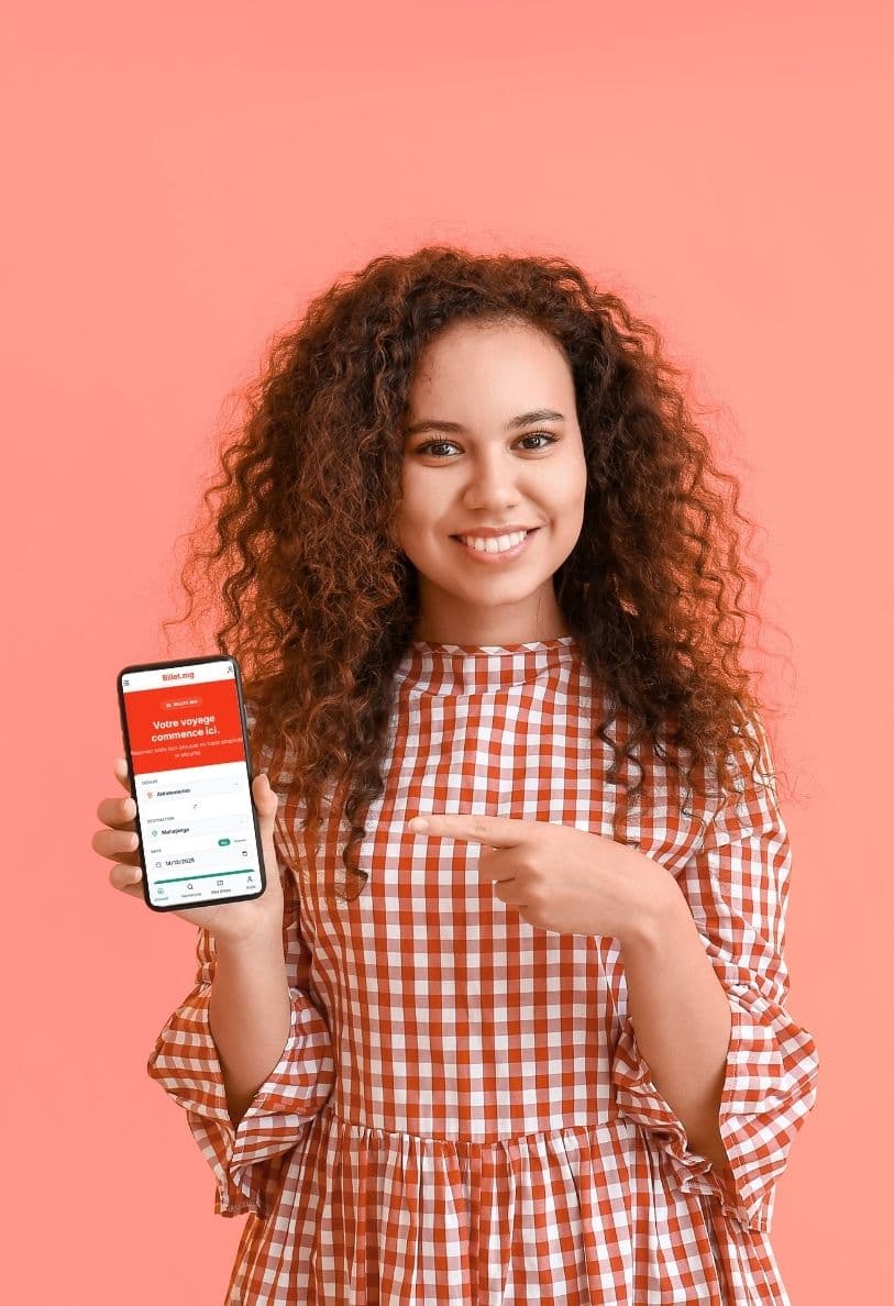 Utilisateur réservant sur mobile avec Billet.mg